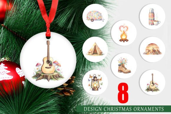 70s Retro Camping Adventure Ornament PNG for Authentic Brand Illustrations