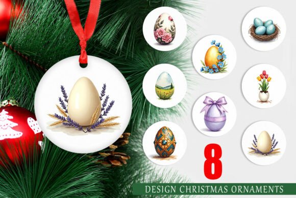 Botanical Easter Ornament: A Versatile Illustration for Content Creators