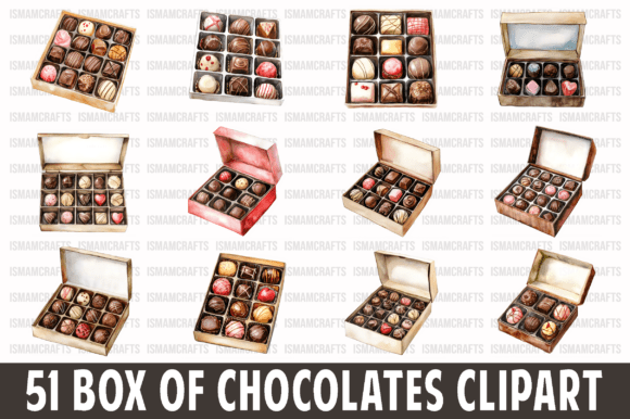 Box of Chocolates Clipart Bundle Review for Digital Sellers