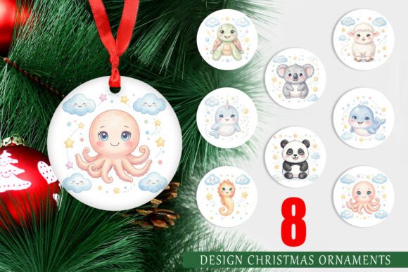 Celestial Animal Watercolor Ornament PNG: A Versatile Illustration for Handmade Creations