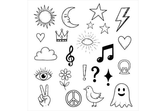 Collection of Various Doodle Elements for Creative Marketing