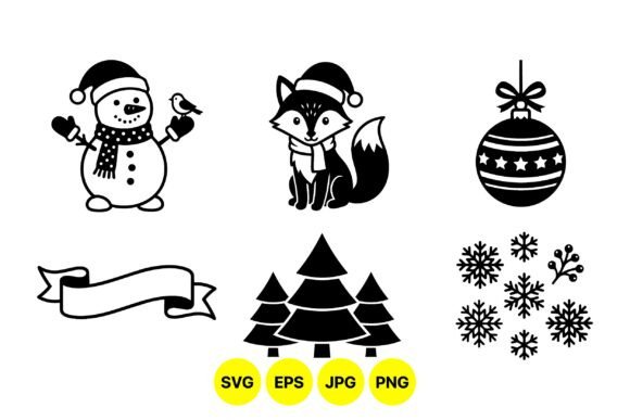 Cute Winter Holiday SVG Clipart: A Festive Illustration Boost for Local Businesses