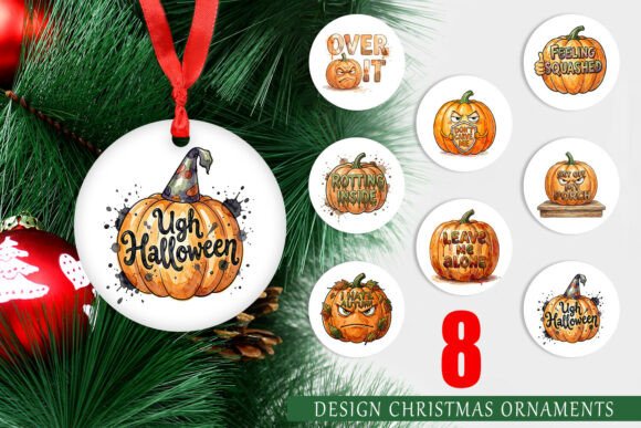 Grumpy Pumpkin Autumn Quote Ornament PNG: A Versatile Illustration for Seasonal Products
