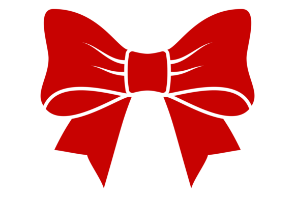 Red Satin Ribbon. Elegant Butterfly Bow