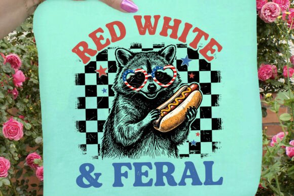 Red White and Feral 4th of July PNG: A Festive Graphic Design Asset for Local Businesses