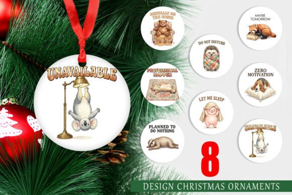 Retro Watercolor Lazy Animal Ornament: A Unique Illustration for Branding and Marketing