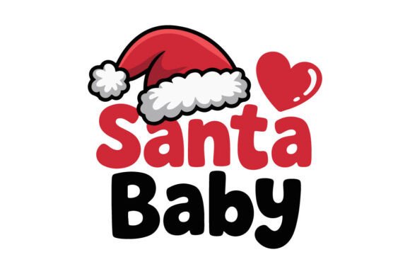Santa Baby Vector Icon Set – Cute Christmas Embroidery for Real Projects
