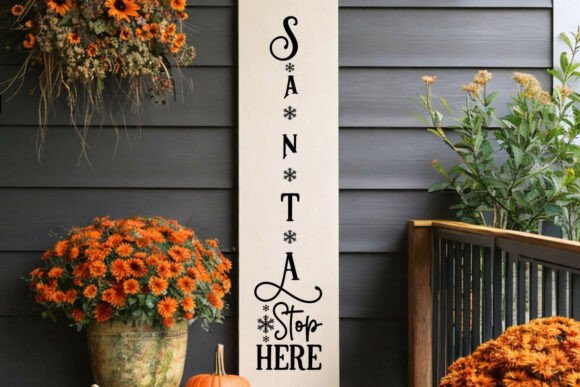 Santa Stop Here SVG Review: A Festive Illustration for Seasonal Designs