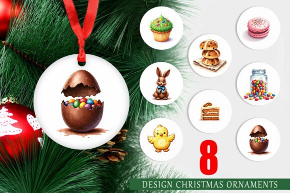 Watercolor Easter Treats Ornament: A Versatile Illustration for Content Creators