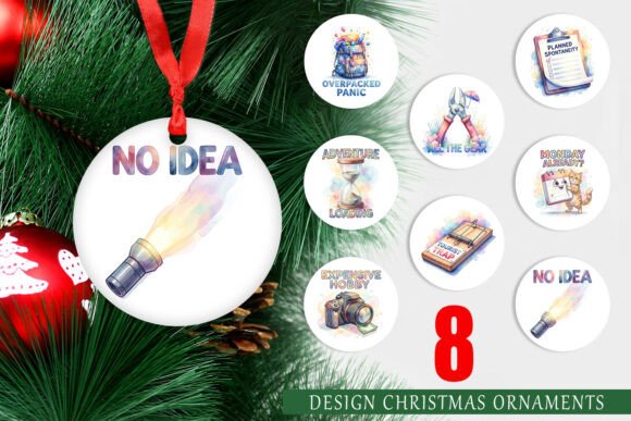 Watercolor Sarcastic Gear Ornament PNG: A Unique Illustration for Creative Projects