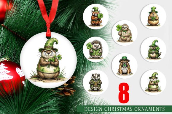 Watercolor St Patrick’s Animal Ornament: A Versatile Illustration for Creative Branding