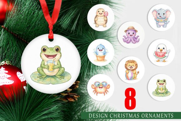 Watercolor Summer Animal Ornament PNG: A Versatile Illustration for Content Creators
