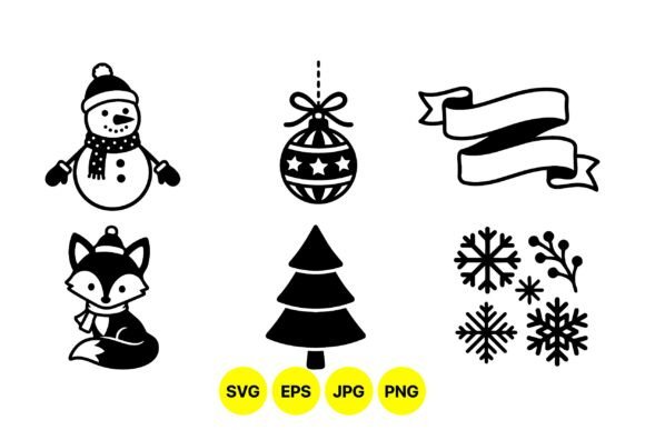 Winter Holiday SVG Clipart Set for Design Projects