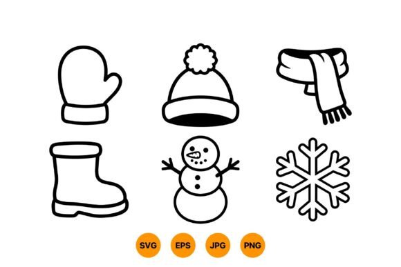 Winter SVG Icon Clipart: A Versatile Illustration Asset for Seasonal Branding